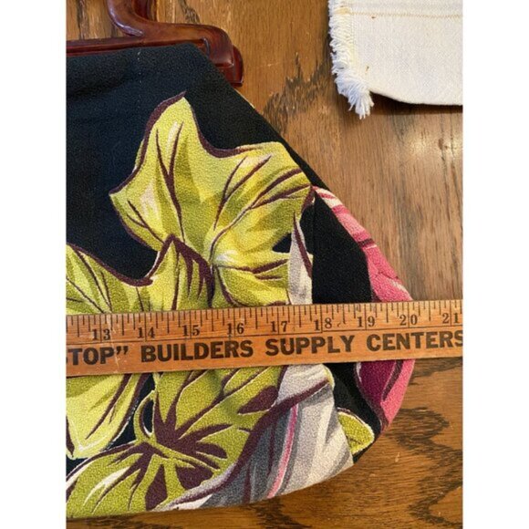 Vintage Handmade Floral Handbag With Handle - 17" W X 12" H - Picture 3 of 4